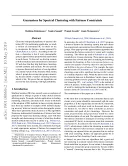 Guarantees for Spectral Clustering with Fairness Constraints