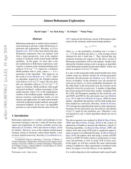 Almost Boltzmann Exploration