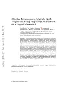 Effective Locomotion at Multiple Stride Frequencies Using Proprioceptive
  Feedback on a Legged Microrobot