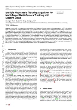 Multiple Hypothesis Tracking Algorithm for Multi-Target Multi-Camera
  Tracking with Disjoint Views