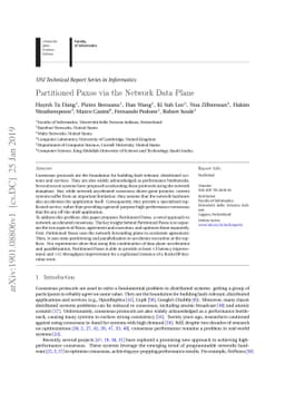 Partitioned Paxos via the Network Data Plane