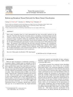 Bottom-up Broadcast Neural Network For Music Genre Classification