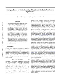 Surrogate Losses for Online Learning of Stepsizes in Stochastic
  Non-Convex Optimization