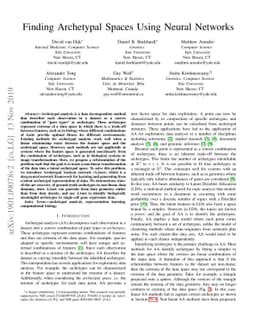 Finding Archetypal Spaces Using Neural Networks