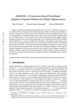 DADAM: A Consensus-based Distributed Adaptive Gradient Method for Online
  Optimization