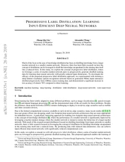 Progressive Label Distillation: Learning Input-Efficient Deep Neural
  Networks
