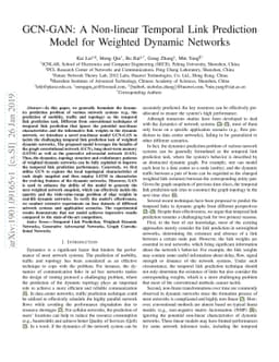 GCN-GAN: A Non-linear Temporal Link Prediction Model for Weighted
  Dynamic Networks