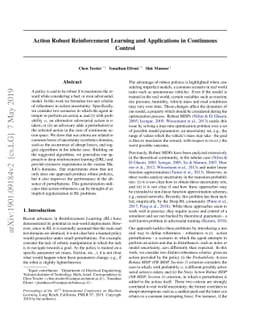 Action Robust Reinforcement Learning and Applications in Continuous
  Control
