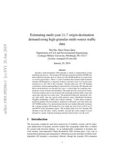 Estimating multi-year 24/7 origin-destination demand using high-granular
  multi-source traffic data