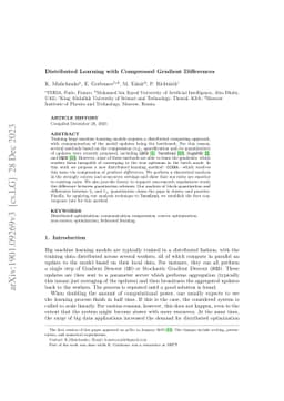 Distributed Learning with Compressed Gradient Differences