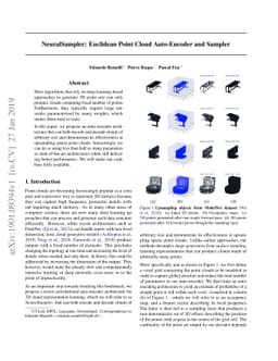 NeuralSampler: Euclidean Point Cloud Auto-Encoder and Sampler