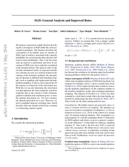 SGD: General Analysis and Improved Rates