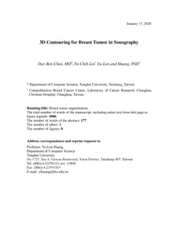3D Contouring for Breast Tumor in Sonography