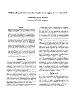 Off-Policy Deep Reinforcement Learning by Bootstrapping the Covariate
  Shift