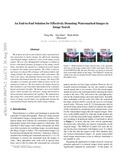 An End-to-End Solution for Effectively Demoting Watermarked Images in
  Image Search
