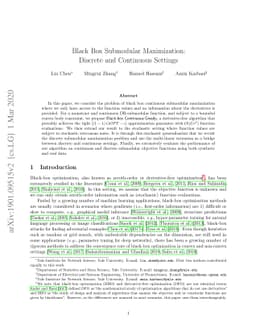 Black Box Submodular Maximization: Discrete and Continuous Settings