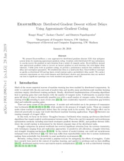 ErasureHead: Distributed Gradient Descent without Delays Using
  Approximate Gradient Coding