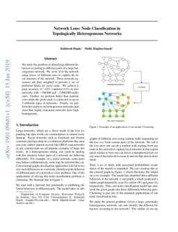 Network Lens: Node Classification in Topologically Heterogeneous
  Networks