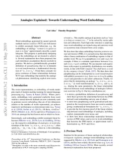 Analogies Explained: Towards Understanding Word Embeddings