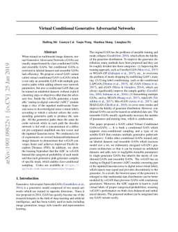 Virtual Conditional Generative Adversarial Networks