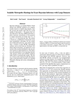 Scalable Metropolis-Hastings for Exact Bayesian Inference with Large
  Datasets