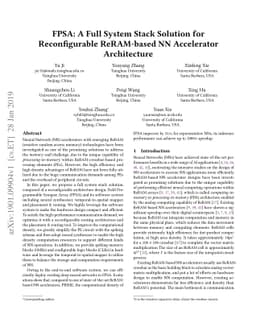 FPSA: A Full System Stack Solution for Reconfigurable ReRAM-based NN
  Accelerator Architecture