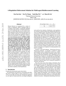 A Regulation Enforcement Solution for Multi-agent Reinforcement Learning
