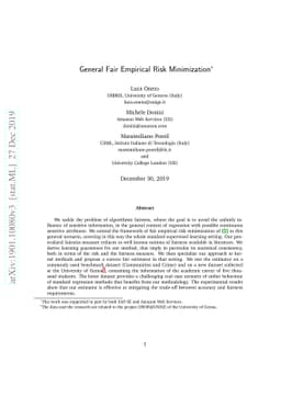 General Fair Empirical Risk Minimization