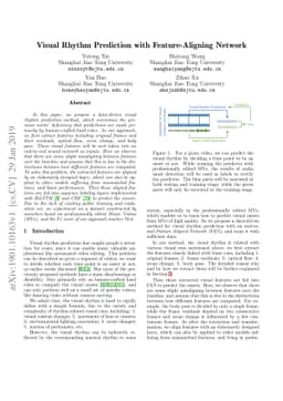 Visual Rhythm Prediction with Feature-Aligning Network