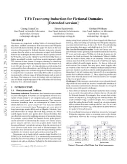 TiFi: Taxonomy Induction for Fictional Domains [Extended version]
