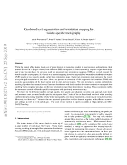 Combined tract segmentation and orientation mapping for bundle-specific
  tractography