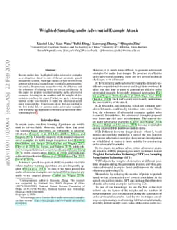 Weighted-Sampling Audio Adversarial Example Attack