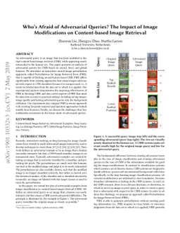 Who's Afraid of Adversarial Queries? The Impact of Image Modifications
  on Content-based Image Retrieval