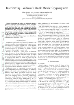 Interleaving Loidreau's Rank-Metric Cryptosystem