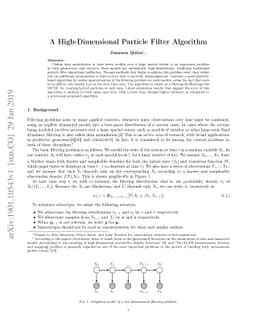 A High-Dimensional Particle Filter Algorithm