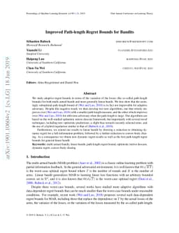 Improved Path-length Regret Bounds for Bandits