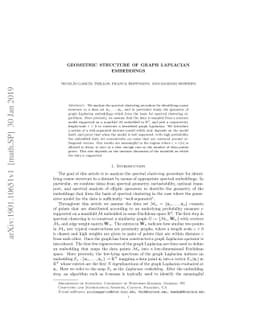 Geometric structure of graph Laplacian embeddings