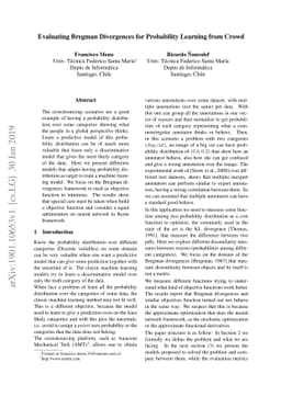 Evaluating Bregman Divergences for Probability Learning from Crowd