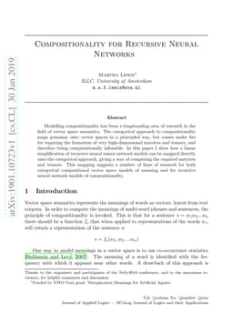 Compositionality for Recursive Neural Networks