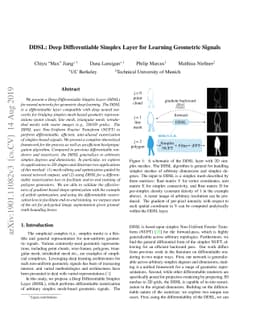 DDSL: Deep Differentiable Simplex Layer for Learning Geometric Signals