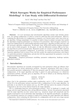 Which Surrogate Works for Empirical Performance Modelling? A Case Study
  with Differential Evolution