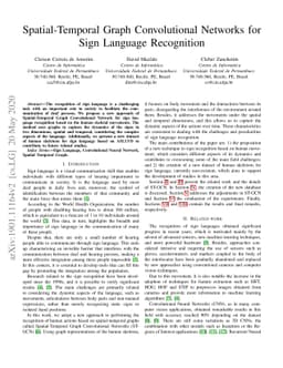 Spatial-Temporal Graph Convolutional Networks for Sign Language
  Recognition