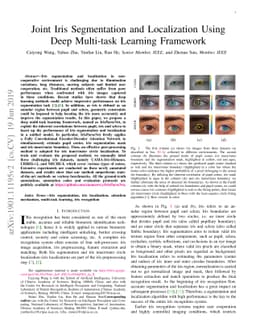 Joint Iris Segmentation and Localization Using Deep Multi-task Learning
  Framework