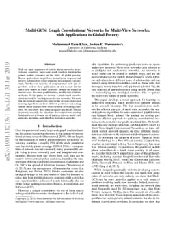 Multi-GCN: Graph Convolutional Networks for Multi-View Networks, with
  Applications to Global Poverty