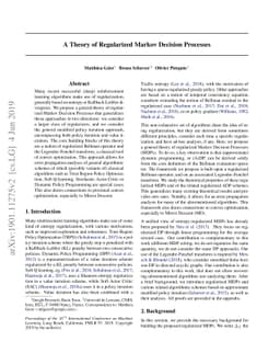 A Theory of Regularized Markov Decision Processes
