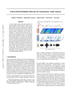 End-to-End Probabilistic Inference for Nonstationary Audio Analysis