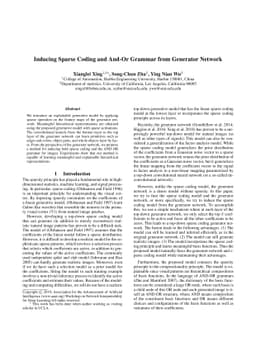 Inducing Sparse Coding and And-Or Grammar from Generator Network