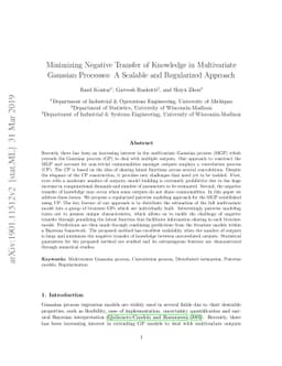 Minimizing Negative Transfer of Knowledge in Multivariate Gaussian
  Processes: A Scalable and Regularized Approach