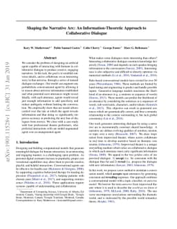 Shaping the Narrative Arc: An Information-Theoretic Approach to
  Collaborative Dialogue