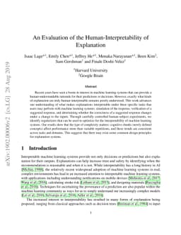 An Evaluation of the Human-Interpretability of Explanation
